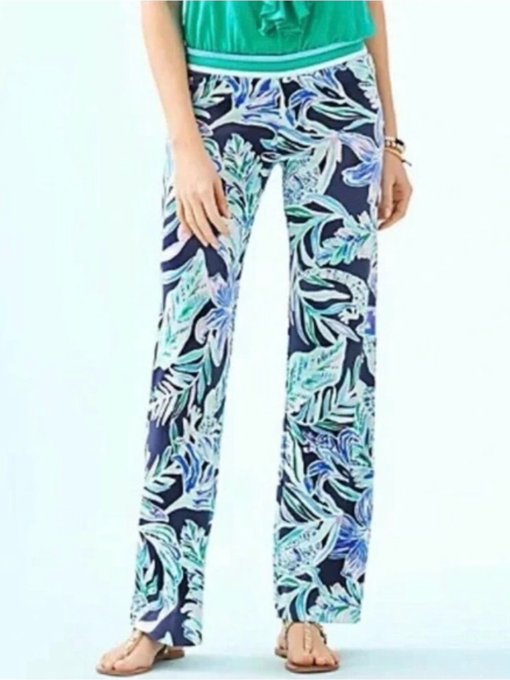 Lilly Pulitzer Georgia May Pallazzo High Tide NA Ready Set Gecko Size XS